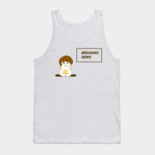 Cat reporter Tank Top